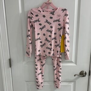 Juicy Couture Pink Logo Kids Pajama Set